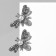 Earrings with pearls "Flies" are fabulous, white color in silver
