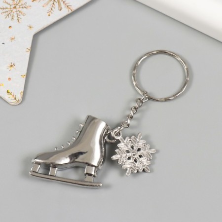 Trick Metal "Horse with Snezhinka" silver 3x3 cm-1