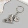 Trick Metal "Horse with Snezhinka" silver 3x3 cm