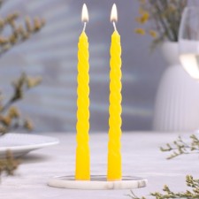Set of candles of twisted, 2 pieces, aroma lemon