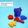 Set for playing in sand No. 44: Blide, 3 molds, rakes, spatula, mix