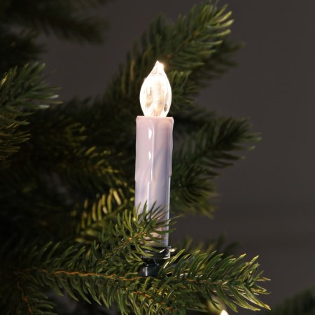 LED candles on clothespins 10 cm, 10 pieces, batteries AAX1 (not in the kit), remote control, glow warm white-2