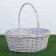 A set of wicker baskets, willow, 3 pcs., Gray-beige color, large