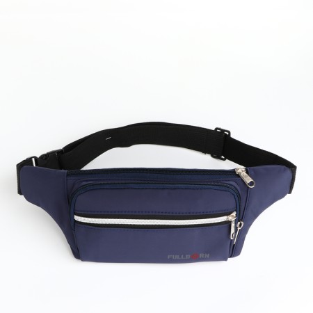 Lightning waist bag, 2 outer pockets, blue color-1