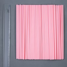 A tube for balls and flags, d = 5 mm, pink color, set 100 pcs.