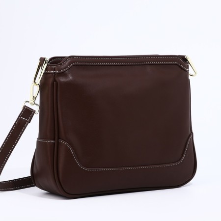 Cross-Bodi Bag on a zipper, brown color-2