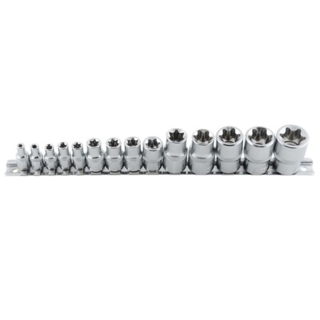 A set of end heads Kraft KT700694, 1/2 ", 3/8", 1/4 ", E-STAR, 14 items-1