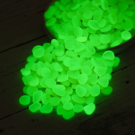 Decorative stones for the aquarium, luminous, 8-11 mm, 500 g, yellow-1