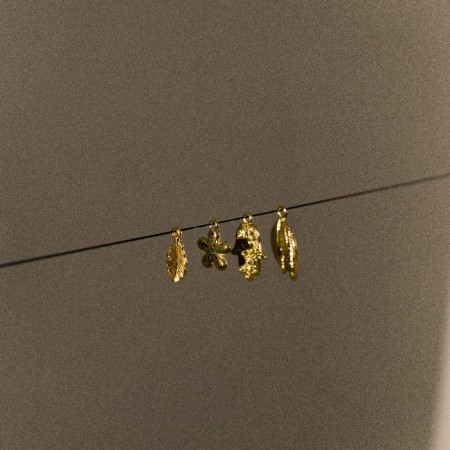Suspension "Flower" miniature, set 10 pcs., Color gold-3