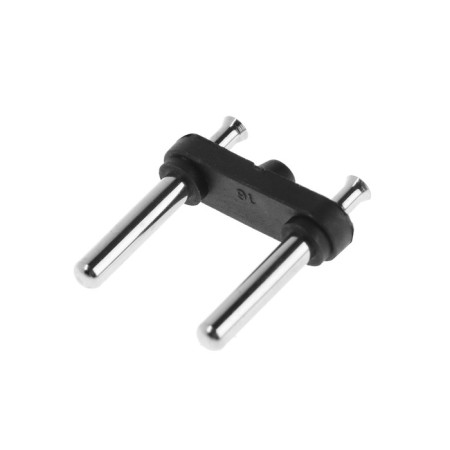 Reinforcement of the fork, 6 A, 250 V, diam. pin 4.0 mm, black, set (100 pcs)