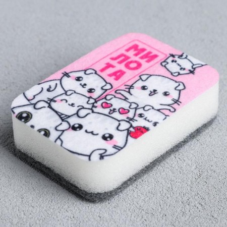 Washing sponge "Milot" 9x6 cm-3