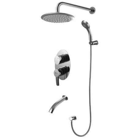 The Lemark Atlantiss LM32222C shower system, built -in, tropical shower, shower set, chrome 98157