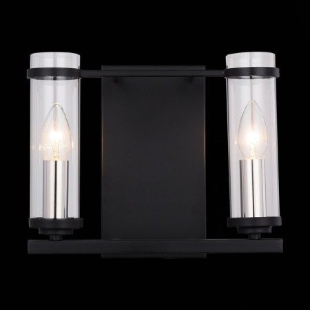 Sconces st. SL334.401.02. Bichero. 2x60 W, E14, 29, 4x24 cm, black color, nickel-1