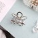 Hair crab "Liberty" Flower, 4 cm, matte silver
