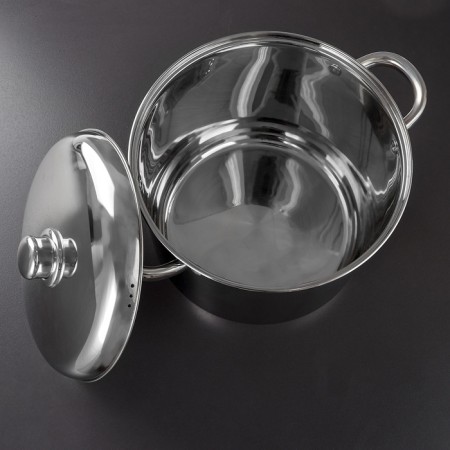 Stainless steel pan Magistro Grande, 8.9 liters, metal cover, capsule, induction-1