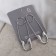 Earrings of the Modern pins, silver color