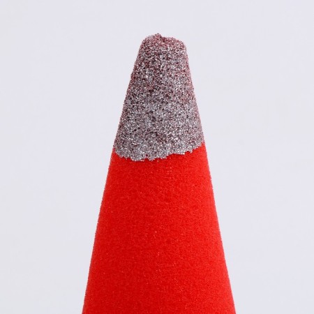 Clown carnival cap on elastic band, red, foam-2