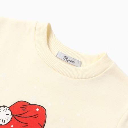 Pajamas for the girl is combed, the color is light yellow/blue, height 110-116-2