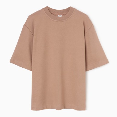 Men's T-shirt from organic cotton Minaku Regular Fit: beige color, rr 56-5