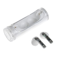 Wireless headphones YX11, TWS, inserts, BT 5.3. 28/200 mAh, noise -hand, transparent, white