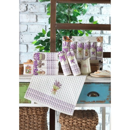 A set of wuffed napkins Diva Afrodita Ceylin "Lavender", size 35x50 cm, 6 pcs-1