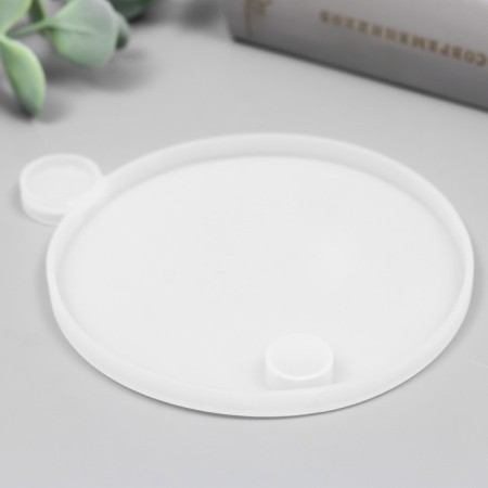 Mold Silicon "Casket Round - cover" 10.3x10.3x0.7 cm-1