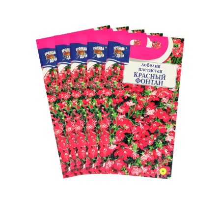 Flower flowers of lobelia climbing "red fountain", set 5 pcs