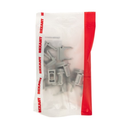 Fastener-clip for a pipe Ø 16 mm gray (10 pcs./Union) Rexant-2