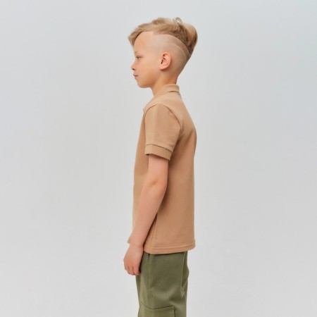 T -shirt Children's Polo Minaku: Basic Line is beige color, height 104-6