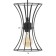 Bayerlux lamp "Anetta" E27 40W black 16x16x23-123cm