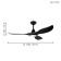 Ceiling fan with lamp Cirali 52, LED, 1x15W, black