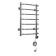 Domoterm electric heated towel rail "Stefano", 400 x 700 mm, 7 crossbars, right, chrome
