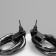Earrings Metal "Geometry" ovals intertwined, color gray metal