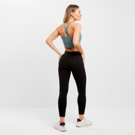 Female sports leggings, black color, size 48-13