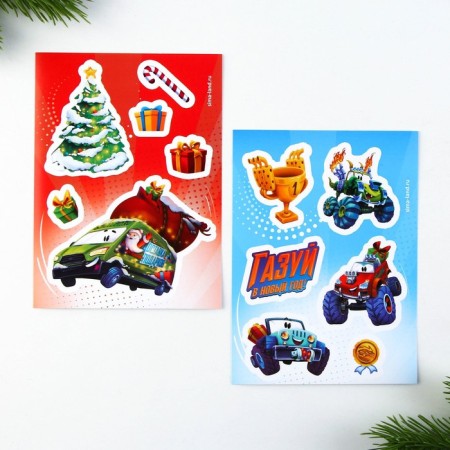Gift New Year's Set: notebook, stickers 2 liters and magnetic bookmarks 2 pcs "Time set"-7