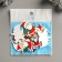 Decor for creativity tree "Grandfather Frost with a Christmas tree" set of 10 pcs 4.2x3.4 cm