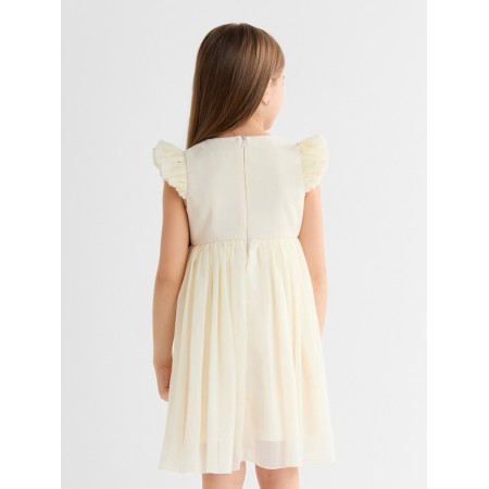 Платье для девочки, MINAKU :Party Dress, цвет молочный, рост 110 см-8