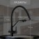 Kitchen mixer Zein Z5972, with output for drinking water, flexible spout, brass, black
