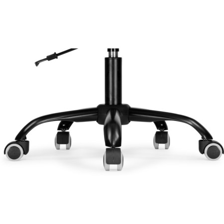 Computer chair Ordi Metal/velor, black/gray 56x65x85 cm-6