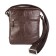 Male bag, lightning department, 1 external pocket, adjustable belt, brown color
