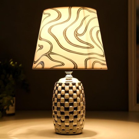 HELP LAM 36650/1 E14 40W White-Serebly H32.5 cm-2
