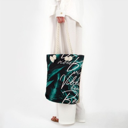Bag Women's beach on lightning, black color-6