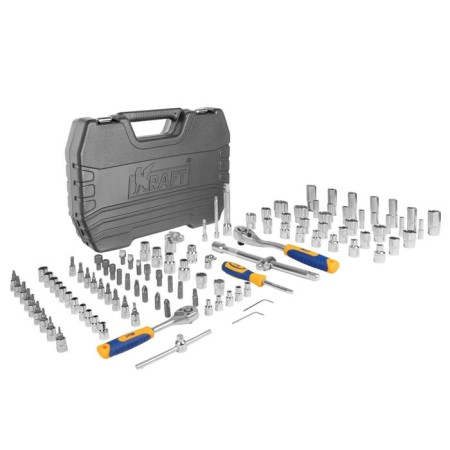 The instrument set Kraft KT700869, 1/2 ", 1/4" 12-sided heads, 107 items-2