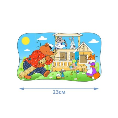 Developing puzzle "Teremok", 5 puzzles, 2 in 1-1