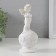 Polystone souvenir "Snowty angel on a ball with flowers" with gold 16x6x6 cm