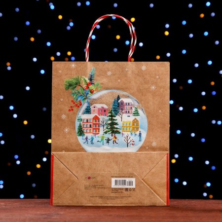 Package Gift Crafts "Winter Courtyard", 26 x 32 x 12 cm-1