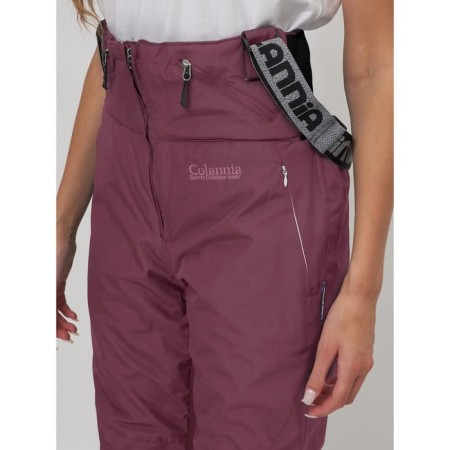 Ski pants female, size 44, burgundy color-9