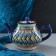 Rishtan ceramics "Flowers", 700 ml, blue mix