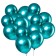 Latex ball 12 "Chrome", metal, set 50 pcs., Green color