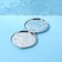 Folding mirror “owls”, d = 6 cm, with an increase, artificial leather, blue color